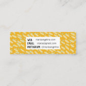 ミニマルなパターンの抽象芸術ドットと金ゴールド内のスポット スキニー名刺 (裏面)