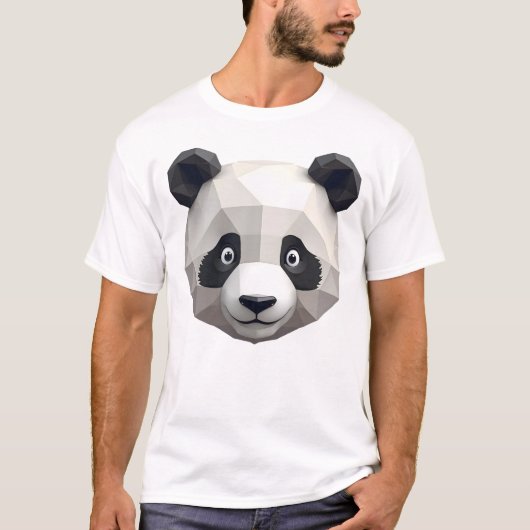 ミニマルなパンダのTシャツ Tシャツ (正面)