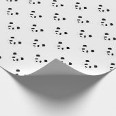 ミニマルなパンダ模様 ラッピングペーパー (角)