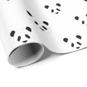 ミニマルなパンダ模様 ラッピングペーパー (ロールコーナー)