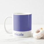 ミニマルなパーソナライズあなたの名前Periwinkle Blue コーヒーマグカップ<br><div class="desc">ミニマリストあなたの名前をパーソナライズPeriwinkleブルーコーヒーマグあなたの家族、友人に贈り物として完璧なこの休暇の季節に愛した。</div>