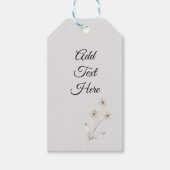 ミニマルなパーソナライズされた水彩花デザイン ギフトタグ (正面)