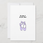 ミニマルなパープルバレエ誕生日パーティーへの招待 招待状 (裏面)