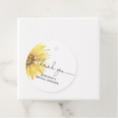 ミニマルなヒマワリブライダルシャワー フェイバータグ (インサイチュ)