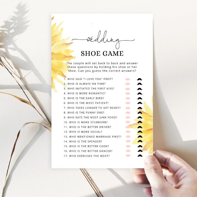 ミニマルなヒマワリ結婚ーのシューゲーム (クリエイターアップロード済み)