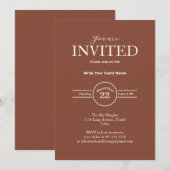 ミニマルなビジネスイベント 招待状 (正面/裏面)