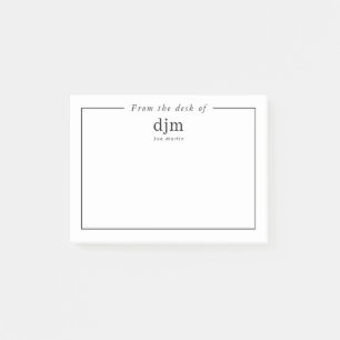 ミニマルなビジネスシンプルノートのデスクから ポストイット