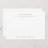 ミニマルなビジネスプロフェッショナル文房具 ノートカード (正面/裏面)