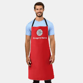 ミニマルなビジネスロゴエプロン エプロン (着用した状態)