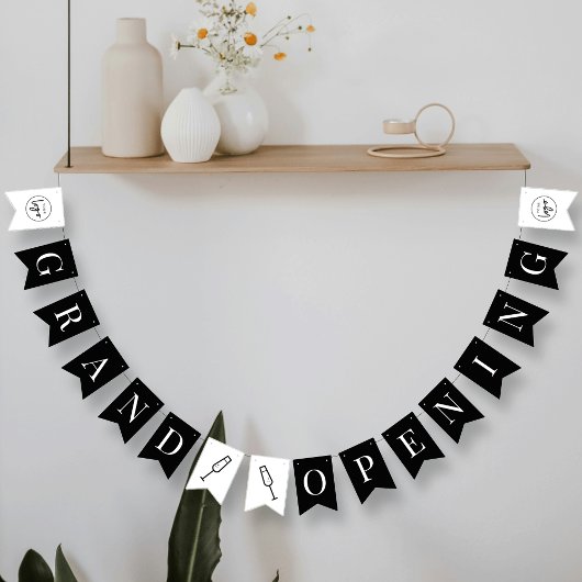 ミニマルなビジネスロゴグランドオープニングプロモーション バンティングフラッグ