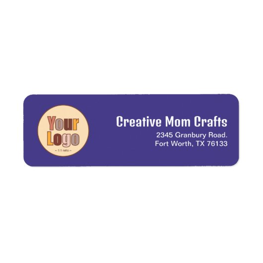 ミニマルなビジネスロゴテンプレート差出人住所 ラベル (正面)