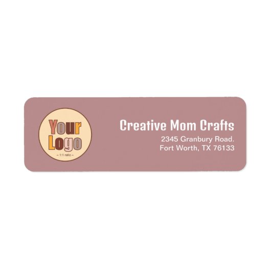 ミニマルなビジネスロゴテンプレート差出人住所 ラベル (正面)