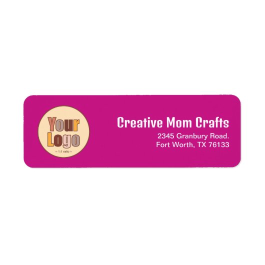 ミニマルなビジネスロゴテンプレート差出人住所 ラベル (正面)