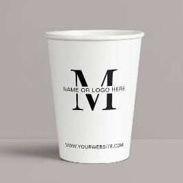 ミニマルなビジネスロゴブランド会社イベント 紙コップ