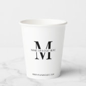 ミニマルなビジネスロゴブランド会社イベント 紙コップ (裏面)