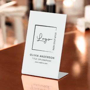 ミニマルなビジネスロゴプロフェッショナル モダン 台座サイン