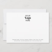 ミニマルなビジネスロゴ会社ブ連絡リタン ノートカード (正面)