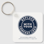 ミニマルなビジネスロゴ会社プロモーション キーホルダー (正面)