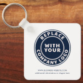 ミニマルなビジネスロゴ会社プロモーション キーホルダー (正面)