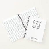 ミニマルなビジネスロゴ会社名シンプル白 ノートブック (内部)