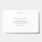 ミニマルなビジネスロゴVet Tech従業員 バッジ (Back)