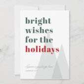 ミニマルなビジネス企業ののクリスマスの願い シーズンカード (正面)