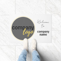 ミニマルなビジネス会社のロゴ歓迎あいさつ