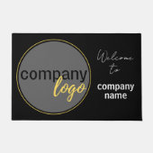 ミニマルなビジネス会社のロゴ歓迎あいさつ ドアマット (正面)