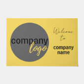 ミニマルなビジネス会社のロゴ歓迎あいさつ ドアマット (正面)