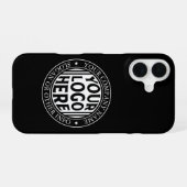 ミニマルなビジネス名とカスタムブランドロゴ iPhone 16ケース (裏面横)