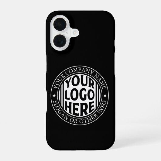 ミニマルなビジネス名とカスタムブランドロゴ iPhone 16ケース (裏面)