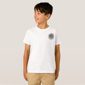 ミニマルなビジネス名とカスタムブランドロゴ Tシャツ (正面フル)