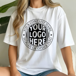 ミニマルなビジネス名とカスタムブランドロゴ Tシャツ