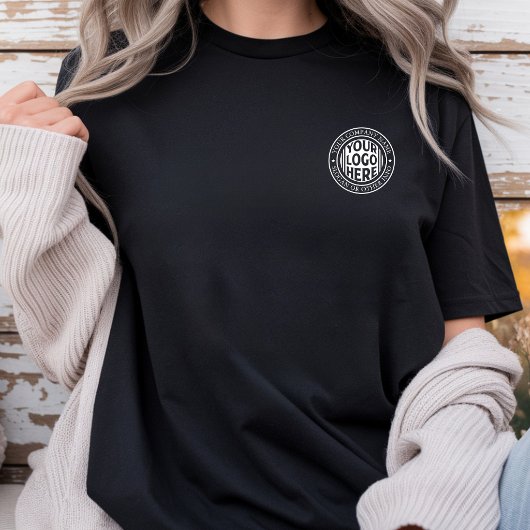 ミニマルなビジネス名とカスタムブランドロゴ Tシャツ