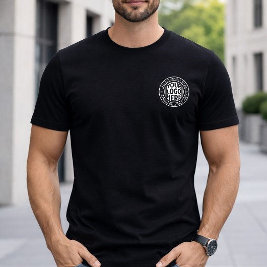 ミニマルなビジネス名とカスタムブランドロゴ Tシャツ