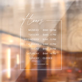 ミニマルなビジネス営業時間窓用シール ウィンドウサイン (シート2)