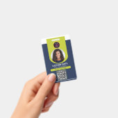 ミニマルなビジネス従業員QR B バッジ (手持ち)