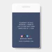 ミニマルなビジネス従業員QR B バッジ (裏面)