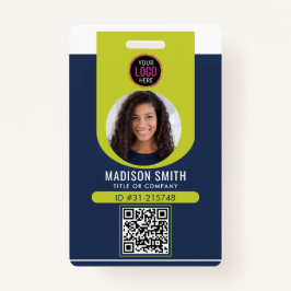 ミニマルなビジネス従業員QR B バッジ