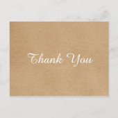 ミニマルなビジネス感謝の気持ちを伝えるラスティッククラフト ポストカード (正面)