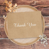 ミニマルなビジネス感謝の気持ちを伝えるラスティッククラフト ポストカード