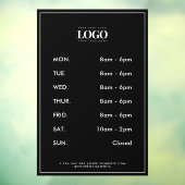 ミニマルなビジネス用ロゴオープニングアワーズフレーム ウィンドウサイン (シート3)