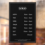 ミニマルなビジネス用ロゴオープニングアワーズフレーム ウィンドウサイン (シート2)