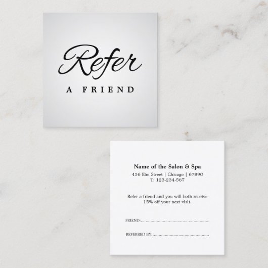 ミニマルなビジネス紹介カード 紹介カード (正面/裏面)