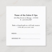 ミニマルなビジネス紹介カード 紹介カード (裏面)