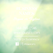 ミニマルなビジネス詳細連絡先窓用シール ウィンドウサイン (シート3)