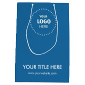 ミニマルなビジネス モダン ギフトバッグ (裏面)