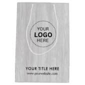 ミニマルなビジネス モダン ギフトバッグ (裏面)