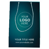 ミニマルなビジネス モダン ギフトバッグ (裏面)