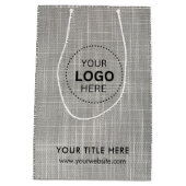 ミニマルなビジネス モダン ギフトバッグ (裏面)